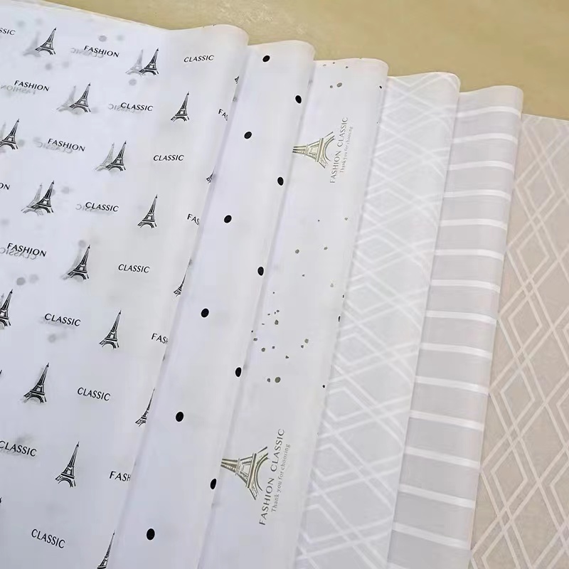 포장지 인쇄 된 티슈 페이퍼 사용자 정의 로고 인쇄 14g/17G 티슈 종이 선물 패키지 여러 가지 빛깔의 티슈 종이